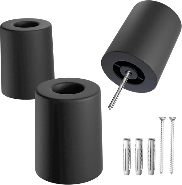 TüRstopper Boden Aus Gummi - BodentüRstopper Ø 40 Mm X 50 Mm Zum Schrauben - Zuv-image