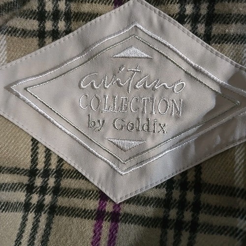 Anitano Goldix Tan Trench Coat Womens Size Large Vintage Lined Long Tan  - Picture 9 of 20