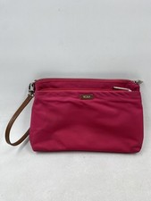 Tumi Pink Canvas Small Wristlet Pouch