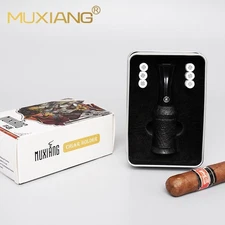 MUXIANG Briar Wooden Cigar Tips Holder 48-52 Ring 9mm Cigar Mouthpiece Gift Set