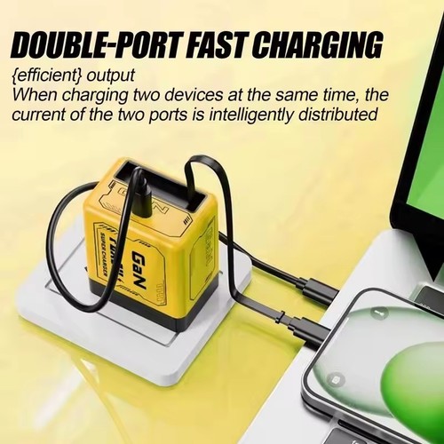 Chargeur GaN 2en 1,Évolutif 120W Max Charge Rapide avec Câble Type-C & 1 Ports USB - Photo 16 sur 26