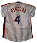 Lenny Dykstra Signed New York Mets Custom Pinstripe Baseball Jersey JSA Auth.