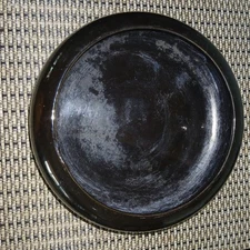 MCM Large Black Round Footed Planter or Ikabina Bowl
