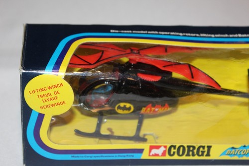 Rare UNUSED Corgi Toys 925 Batcopter Batman 1976 VTG Hong Kong Boxed MIP NOS NIP - Picture 2 of 8