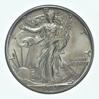 #ad Choice BU 1943 Walking Liberty Half Dollar 90% Silver Uncirculated Unc $38.92