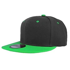 Gelante Snapback Hats for Men - Flat Bill Brim One Size Black/Kelly Green
