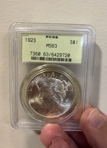 PCGS MS63 1923-P Peace Silver Dollar Philadelphia Mint
