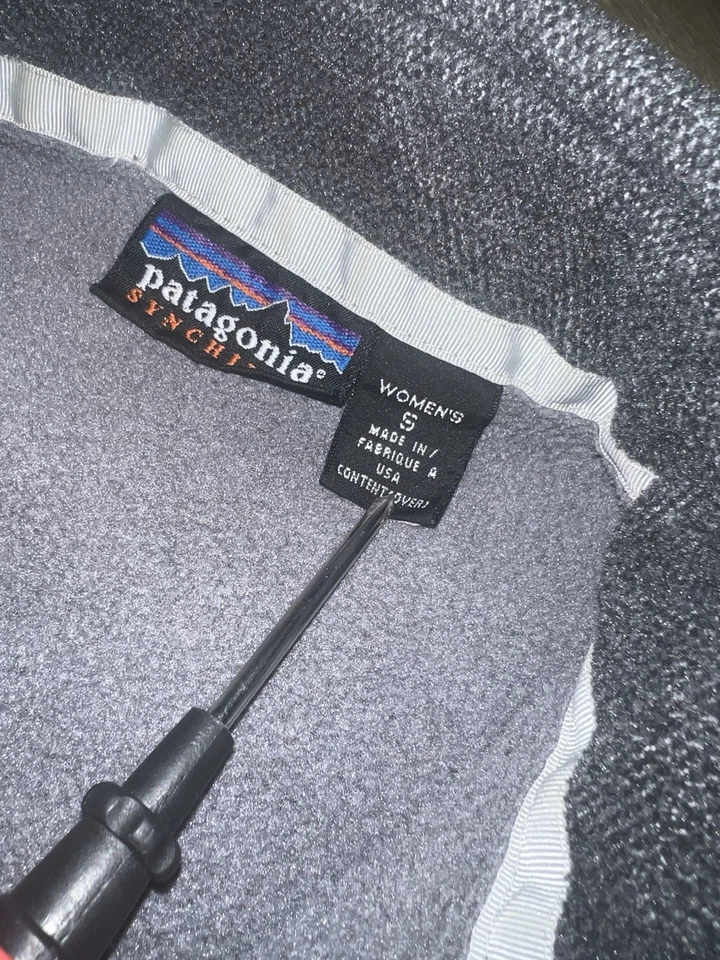 Suéter polar Patagonia Synchilla cremallera completa gris mujer talla pequeña Foto 3 de 4