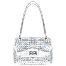 Evening Bag Clutch Purses for Women Ladies Sparkling Party Handbag Silver