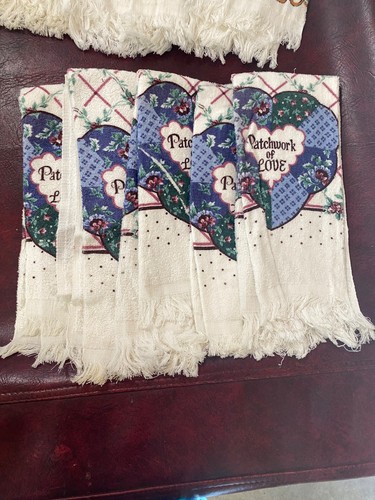 Vintage Franco Kitchen Dish Hand Towels Set 4 Patchwork of Love, Made in USA - Picture 8 of 8