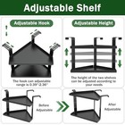 Height Adjustable Office Cubicle Corner Shelf Organizer with Hooks - Maximize