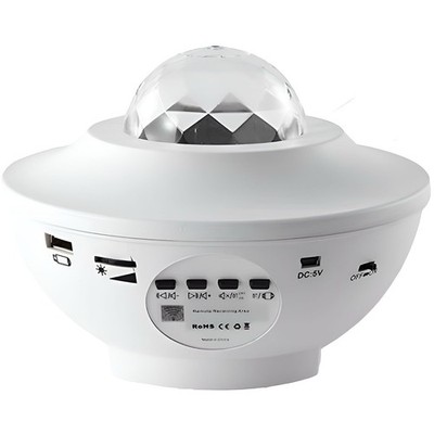 Smart Wi-Fi Music Star Light - LED Sternenhimmel Projektor Bluetooth USB - Weiß