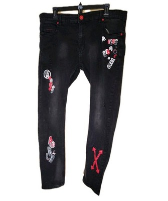 CSJ Chopper Shop Jeans Men s 36x30 Skinny  Distressed Denim
