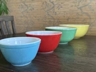 Pyrex Primary Colors Nesting Mixing Vintage Bowls Set of 4