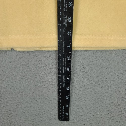 CJ Banks Vest 2x Yellow Full Zip Fleece Sleeveless V Neck Winter Mittens - Picture 8 of 9