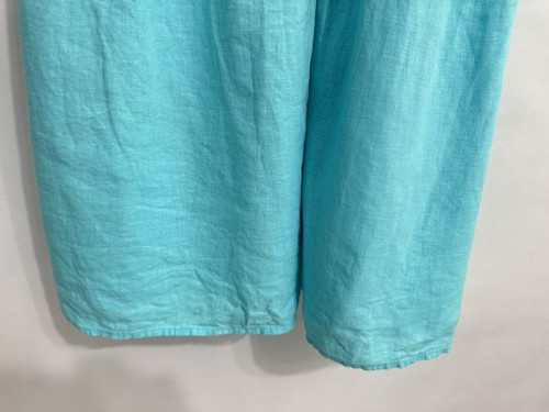Aerie Size Large Aqua Linen Babydoll Dress Lined Backless Beach Summer NWT $54 - Picture 4 of 13