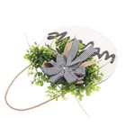 Willkommensschild für die Haustür: Rustikale runde Holzkränze zum Aufhängen an