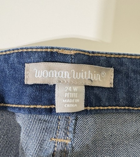 Jeans Donna Dentro Capri Plus 24W Petite Lavaggio Scuro Elasticizzato - Foto 18 di 20