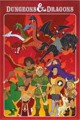 DUNGEONS AND DRAGONS - CARTOON COLLAGE POSTER - Poster Wall Decor