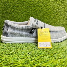 Hey Dude Wally Stretch Yin Yang Mens Size 13 Gray Casual Walking Slip-On Shoes