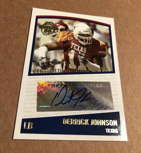2005 Topps Derrick Johnson Rc Autograph - CHIEFS / TEXAS - Picture 3 of 7