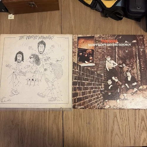 LOT 2 LPs The Who Meaty Beaty Big & Bouncy & Who By Numbers MCA Vinyl Records