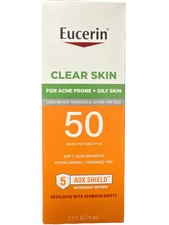 Eucerin Sun Oil Control SPF 50 Face Sunscreen Lotion, 2.5 Fl Oz Bottle