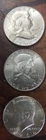 LOT Of Three Half Dollars. 1960, 1963, 1964.  1.33 Oz Silver Total Weight