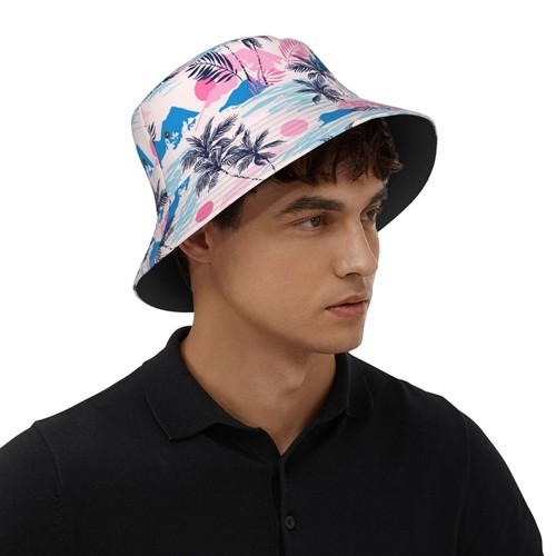 Palm Tree Funny Bucket Hat for Men Women Fashion Unisex Fishing Hat Fisherman... - Picture 6 of 9