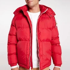 Men’s Alpine Design 1962 Puffer Jacket/Coat~Removable Hood~NWT~Medium~Red~$128