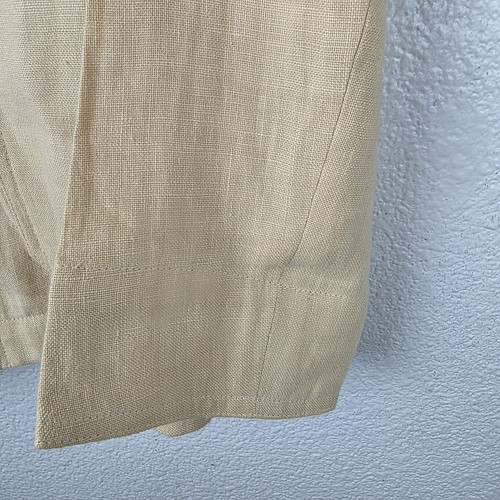 Ralph Lauren Sport Womens 10 Jacket Lightweight 100% Linen Beige VTG Military - Picture 6 of 13