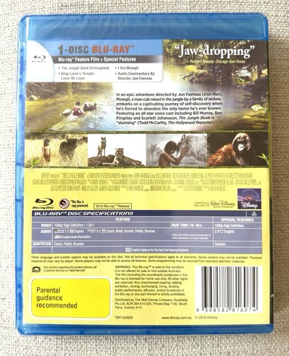 BRAND NEW & SEALED THE JUNGLE BOOK (Blu-ray) | A Wildly Stunning Adventure! - Bild 2 von 2