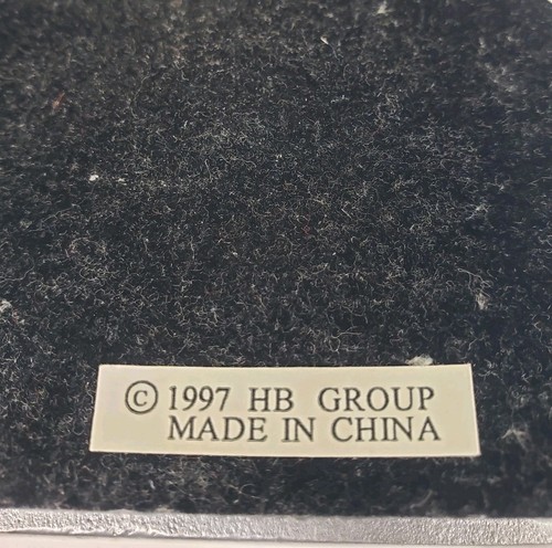 Vtg 1997 HB Group Silver Picture Frame Embedded Black Squares Holds 4 x 6" Photo - Picture 5 of 5