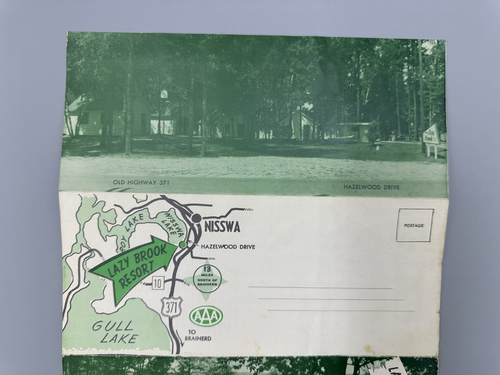 c 1960 NISSWA Lake MINNESOTA Travel Brochure LAZY BROOK RESORT - Imagen 6 de 8