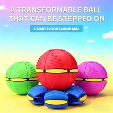 Magic Meta Bounce Ball 2-in-1 Flying Saucer Transforming LED Bouncy Toy Kids Pet
