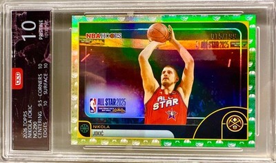 JERSEY NUMBER MATCH! 2026 Topps NBA Hoops Nikola Jokic 15/199! ALL STAR NUGGETS!