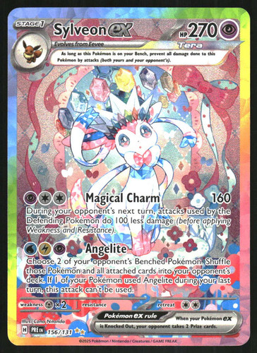 2025 Pokemon SV Prismatic Evolutions PRE EN #156/131 Sylveon ex