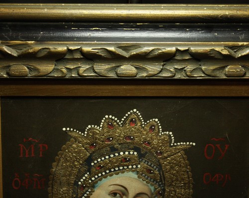 Original oil painting on canvas, 24"x20" Colonial School Madonna & Child Jesus - Picture 9 of 10