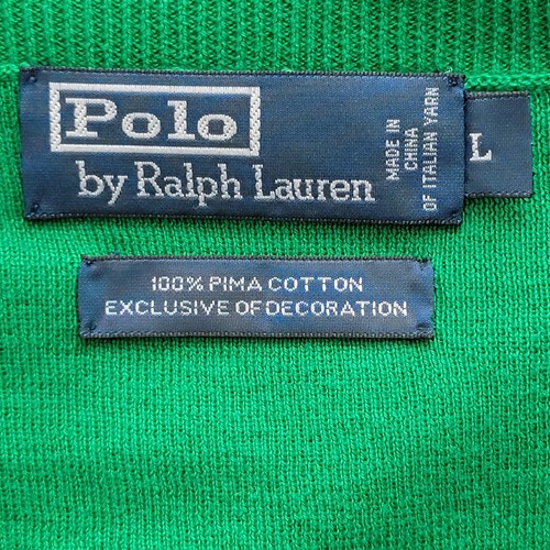 POLO Ralph Lauren Green V-Neck Pull Over Knit Sweater Women's Large - Picture 3 of 4