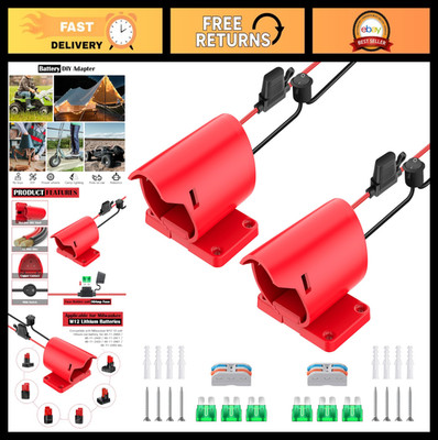 Power Wheel Adapter for Milwaukee M12 Battery - 12V Conversion Kit, Switch & Fus