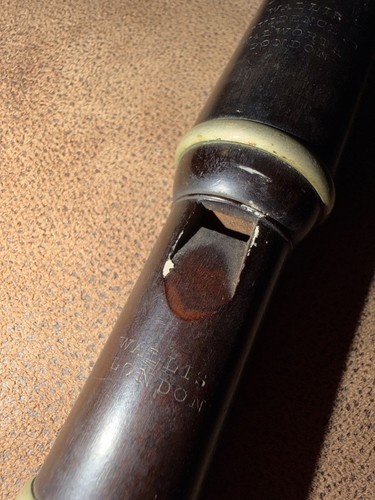 Antique 19thC English Flageolet – Wallis London – Cocuswood – Keyed - 39.5cm - Picture 9 of 11