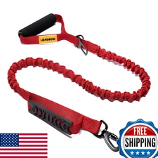 LEADSOM 6FT Reflective Heavy Duty Bungee Dog Leash Medium & Large Dogs Padded Ha