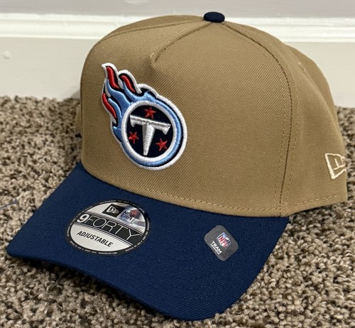 New Era Tennessee Titans 9Forty A-Frame Brown Blue Snapback Adjustable Hat Cap - Picture 2 of 5