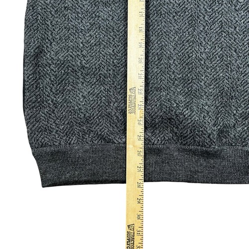 Suéter Tommy Bahama Para Hombres Grande Cremallera Completa Bebé Mezcla de Lana de Alpaca Gris Espiga - Imagen 10 de 11