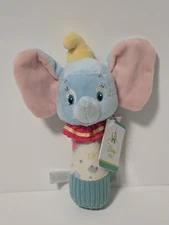 New With Tags Disney Baby Dumbo Plush Rattle 2014 Kids Preferred Crinkle Ears