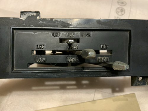 1970 -1974 'CUDA CHALLENGER E BODY RALLYE GAUGE Heater SWITCH PANEL DASH BEZEL - Picture 2 of 9