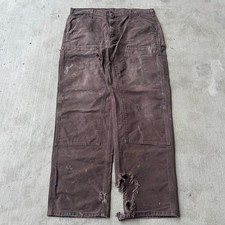 Vintage Y2K Carhartt DKB brown double knee work wear carpenter pants