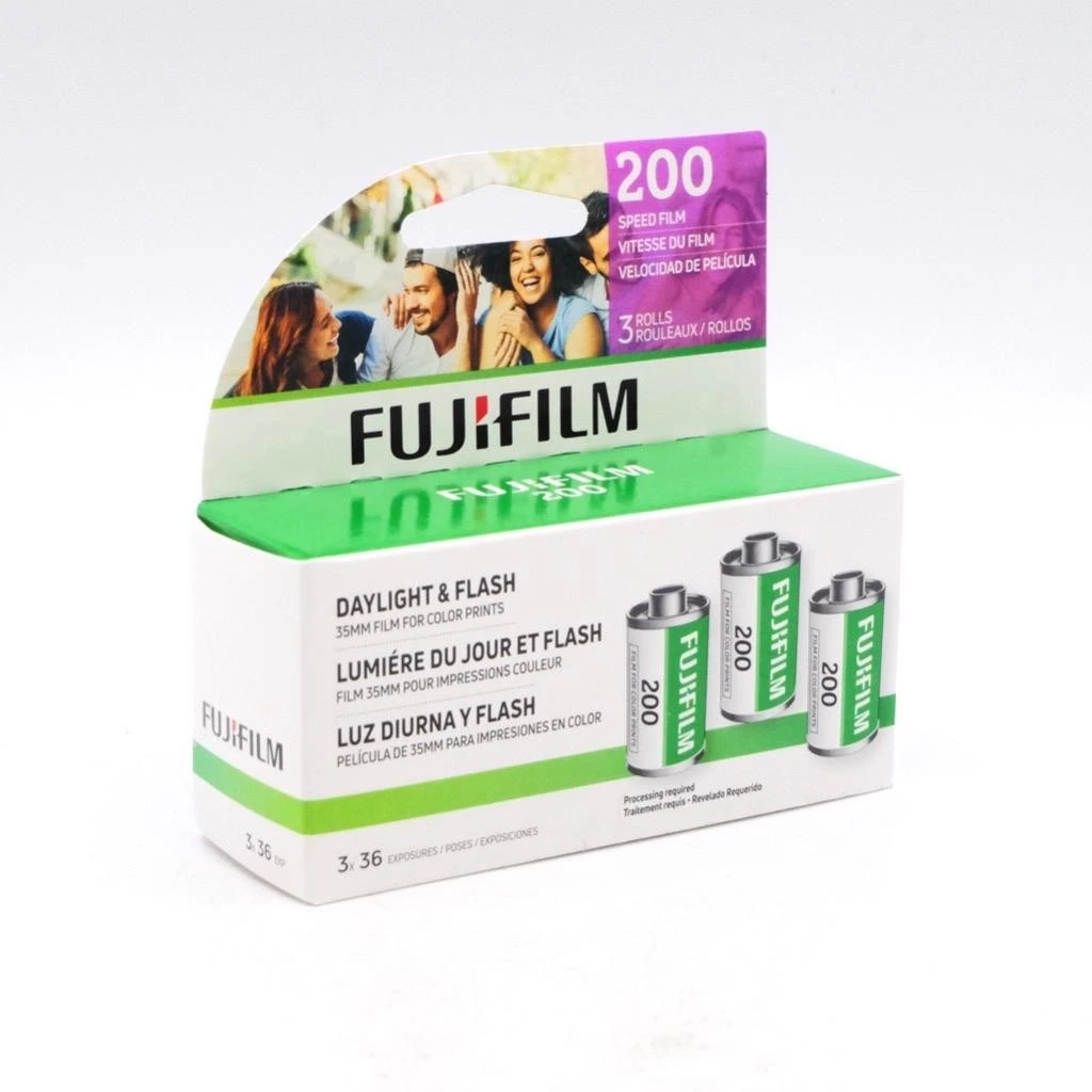 FUJI 3- Roll Pack of 200 ISO Color Negative Film (35mm, 36 Exposures each) - product detail image 1