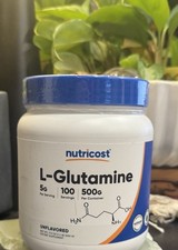 Nutricost L-Glutamine Powder Unflavored  17.9 oz 100 Servings EXP: 10/2027