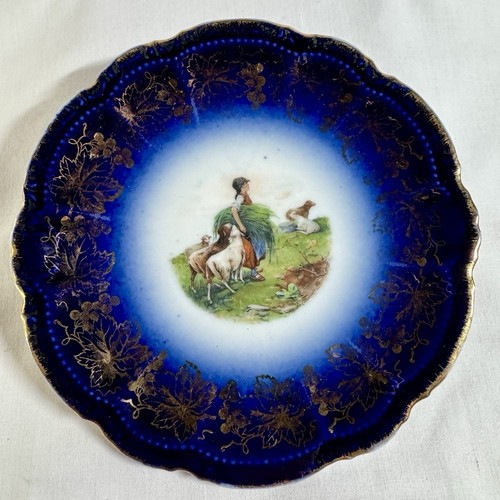 Royal Blue Medallion Cobalt China Plate - Picture 2 of 5